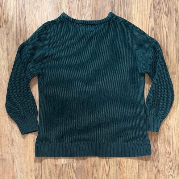 Old Navy Women's Dark Green Crew Neck Tunic Sweater - Picture 5 of 5